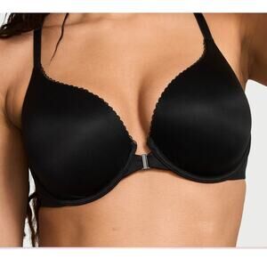 Victoria’s Secret Body Perfect Shape Lace Racerback Push-Up Bra Black Size 34B